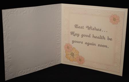 Flower Corner 1 - Get Well Soon Insert by Yvonne Middleton
