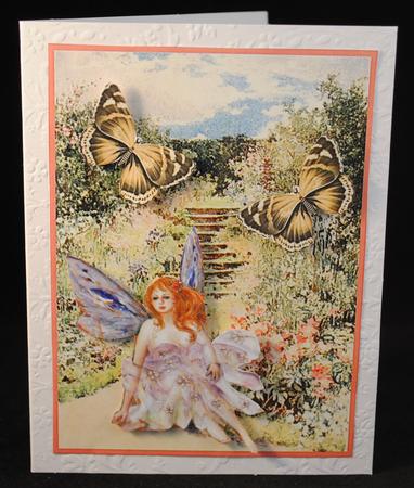 Garden Steps Floral Background by Yvonne Middleton