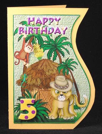5th Birthday- Jungle Topper for Little Boy/girl by Yvonne Middleton