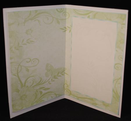 Easter Green Floral, Butterfly Insert, with Borders by Yvonne Middleton