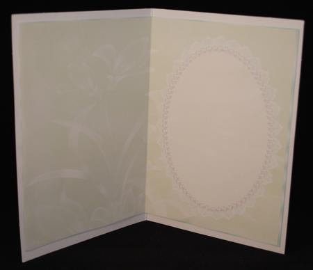 Easter Green Floral Insert, with Lace and Pearls by Yvonne Middleton