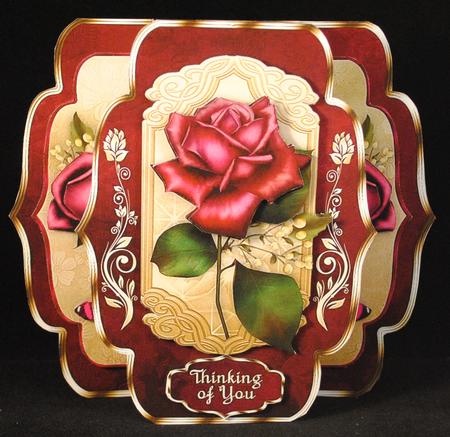 Antique Roses - Quick & Easy Pop-out Card Mini-kit by Yvonne Middleton