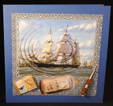 Home from Alaska with Decoupage and Pyramid Layers by Yvonne Middleton