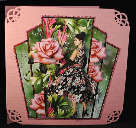 Art Deco Frame Oriental Garden by Yvonne Middleton