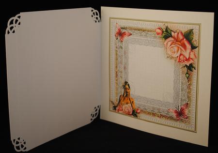 Insert to Compliment Pretty Pink Rose Flutters by Yvonne Middleton