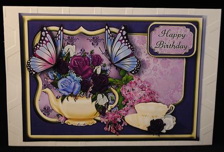 Teapot Floral All Occasion Topper by Yvonne Middleton