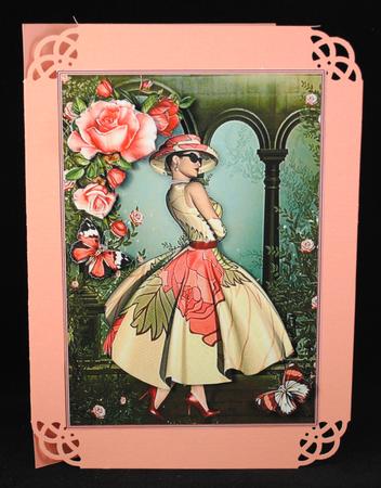 In the Pink Card Front with Step by Step by Yvonne Middleton