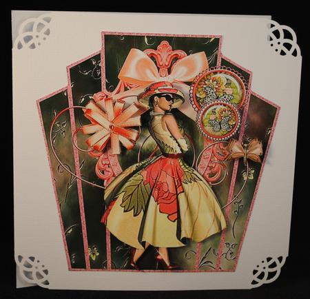 Art Deco Frame Gorgeous Lady by Yvonne Middleton