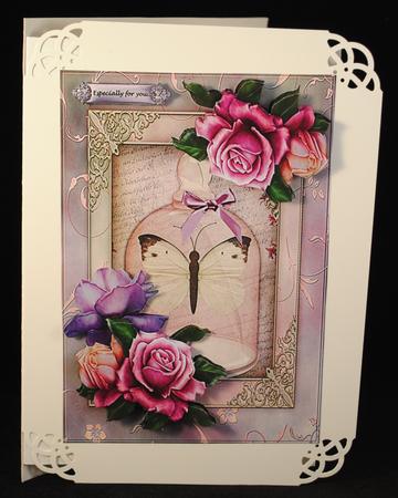Vintage Jar & Roses by Yvonne Middleton