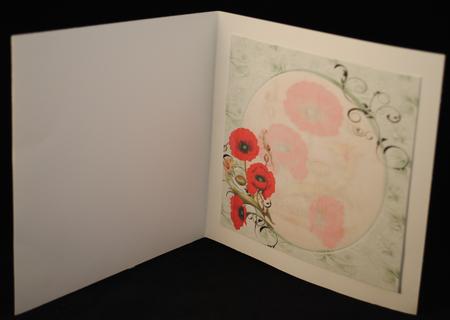 Red Poppies Large Square Insert by Yvonne Middleton