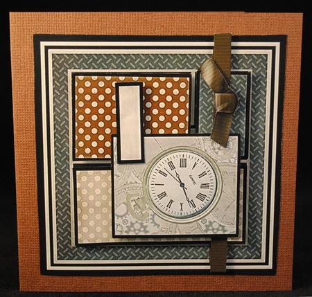 Fob Watch Square Panel Card by Yvonne Middleton