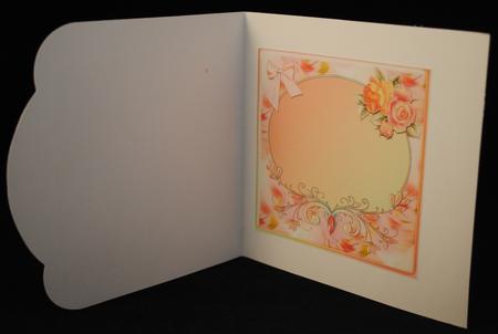 Peach English Roses Square Insert by Yvonne Middleton