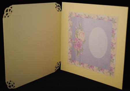 Insert to Match Cream & Lilac Roses 8 in Topper by Yvonne Middleton