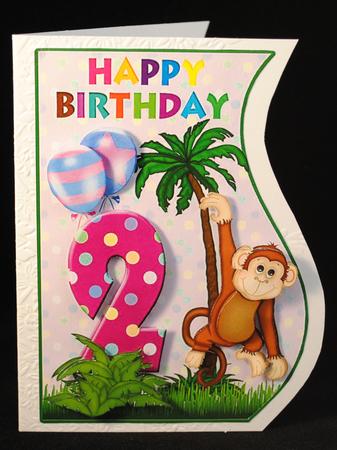 2nd Birthday- Jungle Topper for Little Girl by Yvonne Middleton