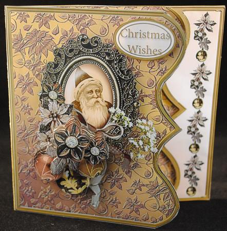 Vintage Santa Claus Offset Bracket Card Mini Kit by Yvonne Middleton