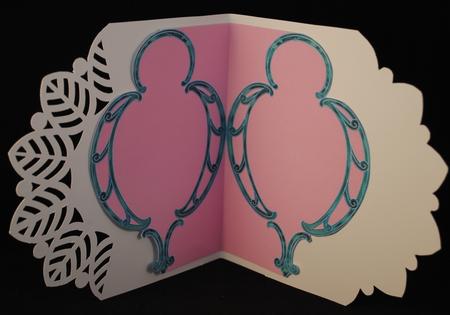 Pink Delight - Art Deco Frame Shaped Insert by Yvonne Middleton