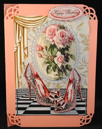 Roses in Pearl Frame Pyramids and Shoes by Yvonne Middleton