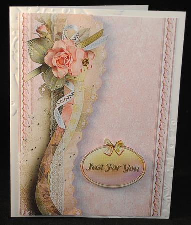 Shabby Chic Floral Twisted Edge Background 2 - Pink by Yvonne Middleton