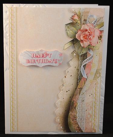 Shabby Chic Floral Twisted Edge Background 1 - Cream by Yvonne Middleton