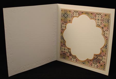 Peacock Metal Fleur 7in x 7in Square Insert Panel by Yvonne Middleton