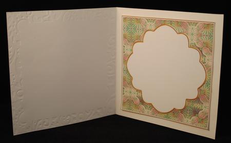 Mid Green Metal Fleur 7in x 7in Square Insert Panel by Yvonne Middleton