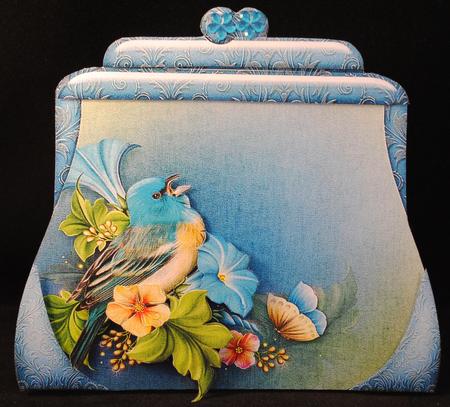 Handbag Card Bird 3 by Yvonne Middleton