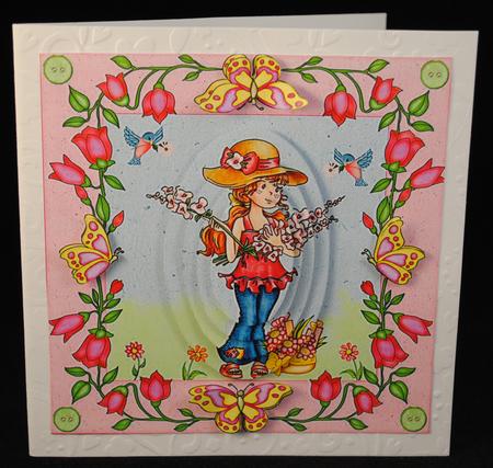 Bluebirds, Flowers and Butterflies for the Girl by Yvonne Middleton