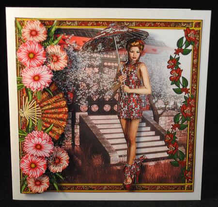 Oriental Parasol Lady Mini Kit by Yvonne Middleton