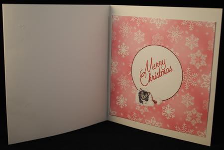 Kitty in Santa Hat Insert 8x8 by Yvonne Middleton