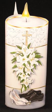 Wedding Floral Candle by Yvonne Middleton