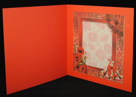 Insert to Compliment the Poppy Dress Card Front by Yvonne Middleton