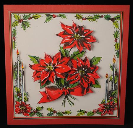 Poinsettias and Candles 8x8 Mini Kit by Yvonne Middleton