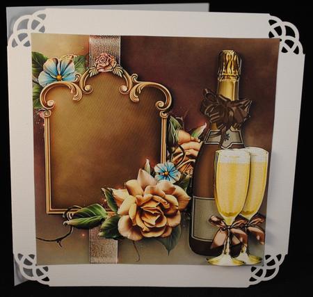 Champagne and Roses (multi-use) 8x8 Card Front Mini Kit by Yvonne Middleton