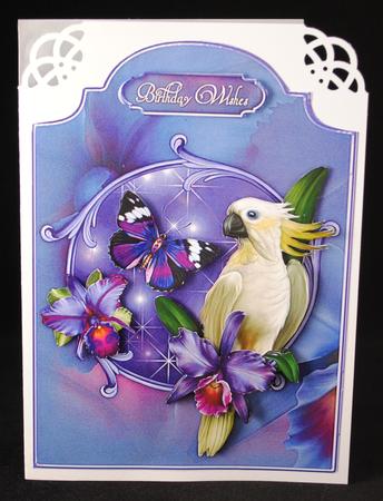 Tropical - Shaped Card Front with Step by Step by Yvonne Middleton
