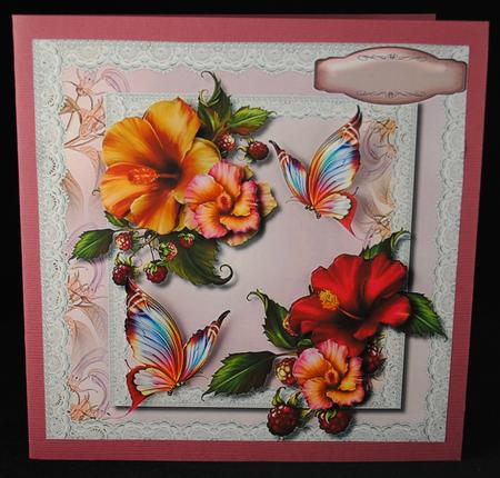 Beautiful Hibiscus and Red Berries  by Yvonne Middleton