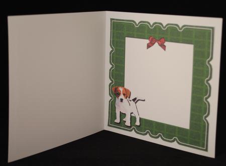 Scallop Topper Cute Puppy Happy Christmas by Yvonne Middleton