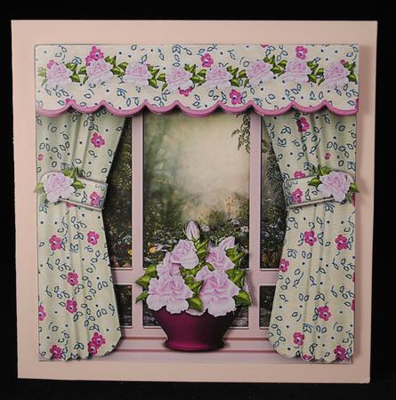 Window Dressings - Cottage Garden by Yvonne Middleton