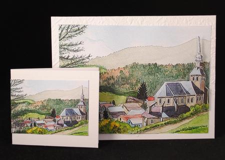 The Village Background by Yvonne Middleton