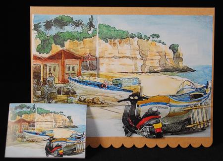 The Beach Background by Yvonne Middleton