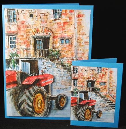 The Tractor Background by Yvonne Middleton