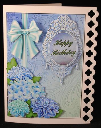 Lilac Bow Card Front by Yvonne Middleton
