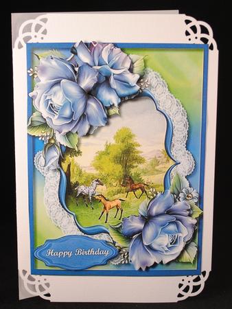 Lovely Foals and Blue Roses  by Yvonne Middleton