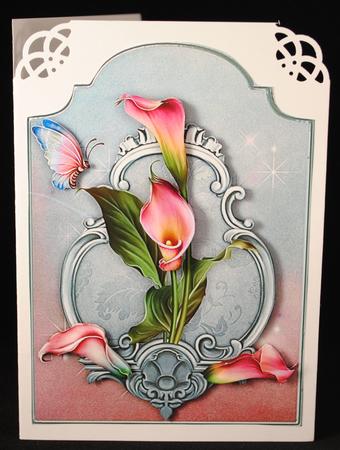 Lovely Lilies - Shaped Card Front with Step by Step by Yvonne Middleton