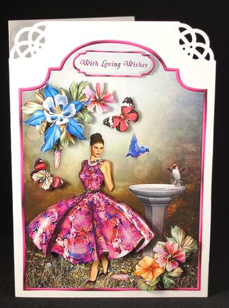 A Forest Flower - Shaped Card Front with Step by Step by Yvonne Middleton