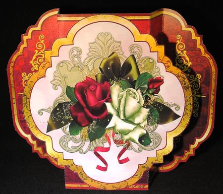 Easy Pop-up - December Roses by Yvonne Middleton