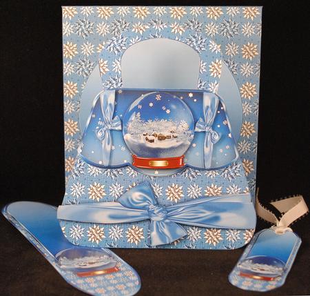 Let It Snow Christmas Handbag Card Kit by Yvonne Middleton