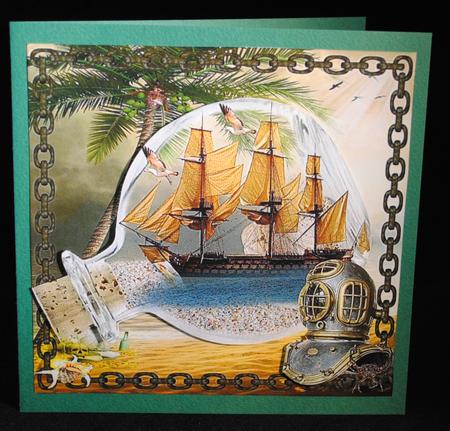 Ship Bottle Quick and Easy Topper by Yvonne Middleton