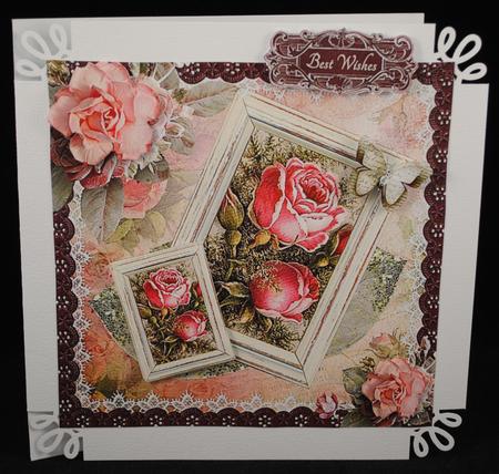 Card Topper with Insert Rose by Yvonne Middleton