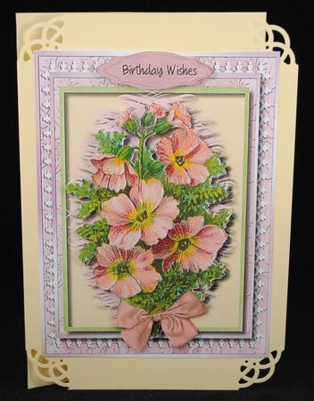 Lovely Petunias on Lace  by Yvonne Middleton