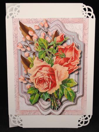 Beautiful Roses and Babys Breath by Yvonne Middleton